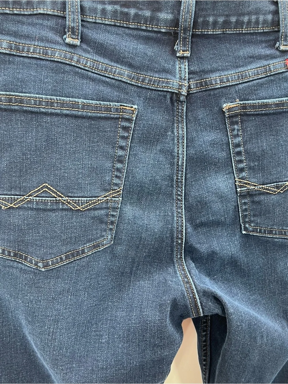 J027 Men's Dark Blue Jeans - Classic Straight Fit 34x30